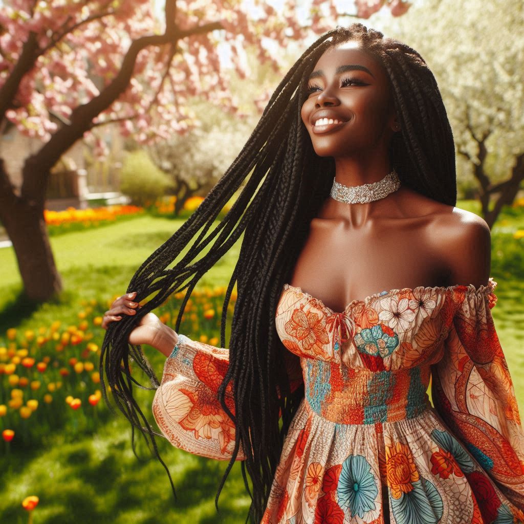Young black women enjoying life.